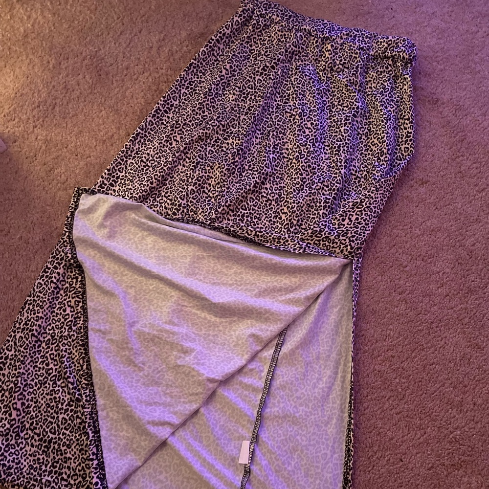 cheetah mid skirt